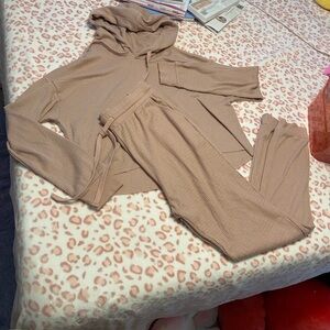 Wild Fable light pink waffle knit hoodie and track pant set💕💐🫶🏼TAGS NOT ATTACHED